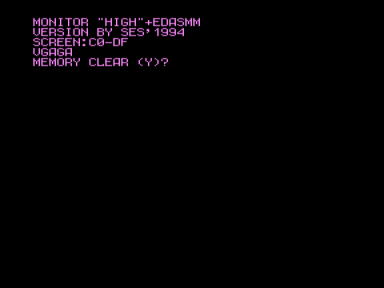 Скриншот: Monitor «HIGH»+EDASM