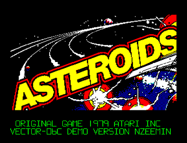 Скриншот: Asteroids