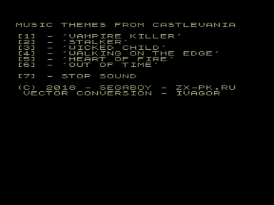 Скриншот: Castlevania Music