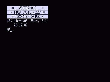 Скриншот: МикроДОС 3.1 (BIOS 3.11.F.11)