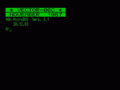 Скриншот: МикроДОС 3.1 (BIOS NOVEMBER 1987)